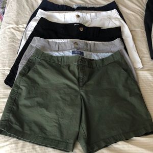 5 pairs old navy khaki shorts size 12